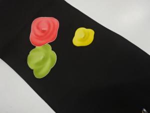 塩瀬　花模様　刺繍　名古屋帯